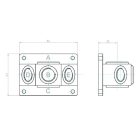 FALI CSATLAKOZÓ DOBOZ WAD 2 x IG 1/2“