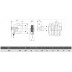 IPARI TÖMLŐDOB ROZSDAMENTES ACÉL '562/16' SŰRÍTETT LEVEGŐHÖZ ÉS VÍZHEZ 70°C, 20 BAR "TÖMLŐ NÉLKÜL"
