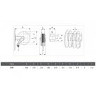 IPARI TÖMLŐDOB ROZSDAMENTES ACÉL '544/20' SŰRÍTETT LEVEGŐHÖZ ÉS VÍZHEZ 120°C, 150 BAR, TÖMLŐ NÉLKÜL
