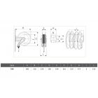 IPARI TÖMLŐDOB,  '540/76' OXIGÉNHEZ/ACETILÉNHEZ, 35M, 2X5/16'MM, 20BAR