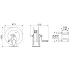 KÉZI TÖMLŐDOB, ROZSDAMENTES ACÉL, 560-AS SOROZAT MOD. 75640/26, LEVEGŐ/VÍZ/OLAJ (MAX. 130°C) 100 BAR-IG, IT 1/2'