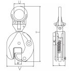 LEMEZMEGFOGÓ 5000 kg-os FORGÓSZEMMEL