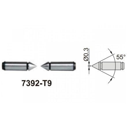 Hegyes mérőcsúcs, univerzális tolómérőkhöz 0.35 mm, 55°