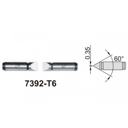 Késélű mérőcsúcs univerzális tolómérőkhöz 0.35 mm, 60°