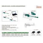 Vezeték nélküli adatkimenetes tolómérő, görgővel 0-150/0.01 mm