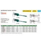Vízálló (IP67) digitális tolómérő, kerek mélységmérővel és görgővel 0-150/0.01 mm