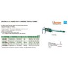 Digitális keményfém alsó csőrű tolómérő 0-300/0.01 mm