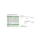 Szilárd típusú alsó csőrös nóniuszos tolómérő 0-300/90/0.05 mm