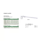 Nóniuszos alsó csőrös tolómérő 0-500/0.02 mm
