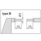 Analóg horonymérő mikrométer, B-típus 0-25/0.01 mm
