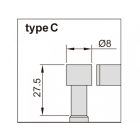 Analóg csőmérő mikrométer hengeres ülékkel C-típus 0-25/0.01 mm
