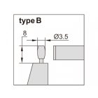 Analóg csőmérő mikrométer hengeres ülékkel B-típus 25-50/0.01 mm