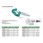 Analóg mikrométer v-ülékkel, 3-élű szerszámhoz 35-50/0.01 mm