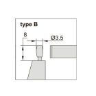 Digitális csőmérő mikrométer hengeres ülékkel B-típus 25-50/0.001 mm