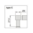 Digitális csőmérő mikrométer hengeres ülékkel C-típus 25-50/0.001 mm