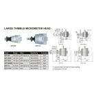 Mikrométer fej széles dobbal, szorítóanyával és gömb orsóvéggel 0-6.5/0.01 mm