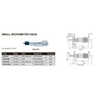 Kis beépíthető mikrométer gömbfejű orsóval és szorítóanyával 0-6.5/0.01 mm