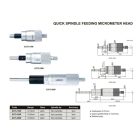 Beépíthető mikrométer gyors állítású orsóval 0-50/0.01 mm