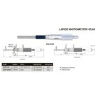 Nagy tartományú beépíthető mikrométer szorítóanyával 0-50/0.01 mm