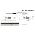 Nagy tartományú beépíthető mikrométer 0-50/0.01 mm