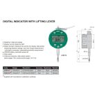 Lapos hátú digitális mérőóra emelőkarral 0-10/0.01 mm
