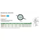 Lapos hátú precíziós, analóg mérőóra 0-1/0.001 mm