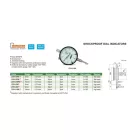 Fogantyús hátú, ütésálló analóg mérőóra 0-3/0.01 mm
