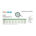 Fogantyús hátú, ütésálló analóg mérőóra 0-5/0.01 mm