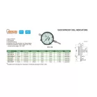 Lapos hátú, ütésálló analóg mérőóra 0-10/0.01 mm