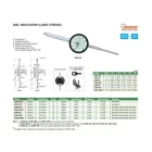 Lapos hátú analóg, nagy szabad löketű mérőóra, A-típus 0-30/0.01 mm