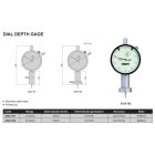 Analóg mérőórás mélységmérő, kerek talppal 0-10/16/0.01 mm