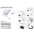 Nagyító szemüveg LED világítással és 5 cserélhető lencsével