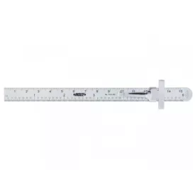 Acél vonalzó csúsztatható klippel 0-150/1 mm