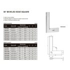 Ferde élű derékszög, DIN 875/0, 200x130 mm