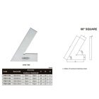 60°-os szögellenőrző 120x80 mm
