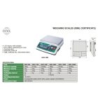 Adatkimenetes elektronikus mérleg, OIML tanúsítvánnyal, 3/6 kg
