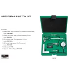 6 részes mérőeszköz készlet, mérőórával és digitális tolómérővel (görgővel) 0-150/0.01 mm