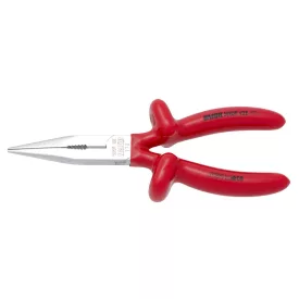   Szigetelt egyenes, félkerek csőrű fogó vágóéllel és markoló zónával-170