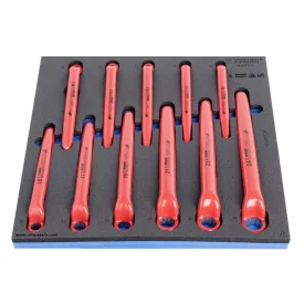   Szigetelt egyoldalas villáskulcs-készlet, SOS tálcában-6-24/15