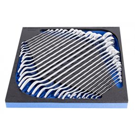 Csillagvilláskulcs-készlet, hosszú típus, SOS tálcában