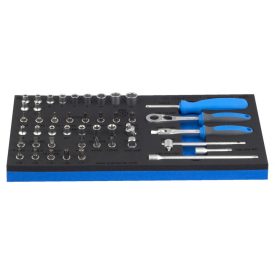   Dugókulcs-készlet tartozékokkal, 1/4", SOS tálcában