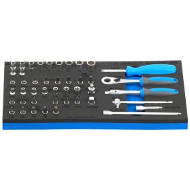   Dugókulcs-készlet tartozékokkal, 1/4", SOS tálcában
