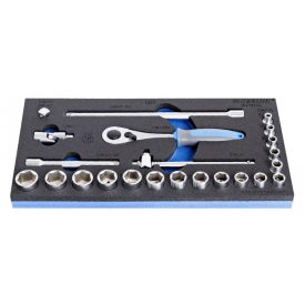 Dugókulcs-készlet, 3/8", SOS tálcában